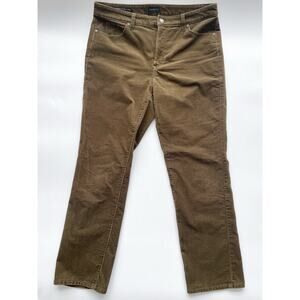 Women's Talbot's Dark Green Corduroy Straight Leg Pants Size 12P